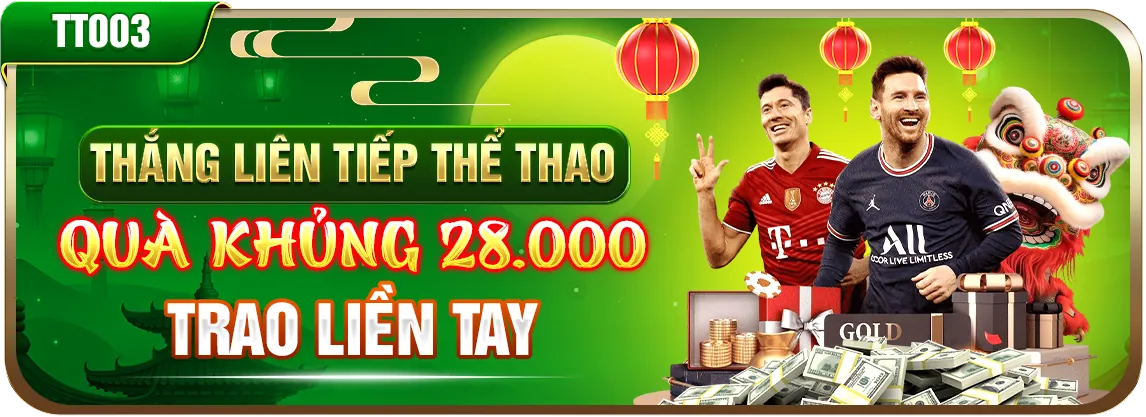 Banner quảng cáo các chương trình khuyến mãi hấp dẫn cho cá cược thể thao với tiền thưởng chào mừng và hoàn trả